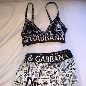 D..u..p...e Dolce&Gabbana newspaper 2 piece set.
